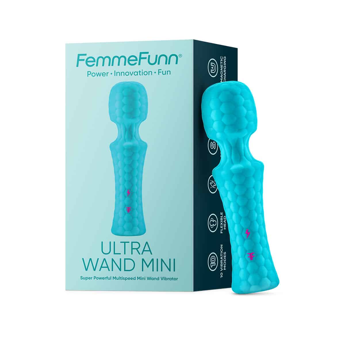 Buy a Femme Funn Ultra Wand Mini  Turquoise vibrator.