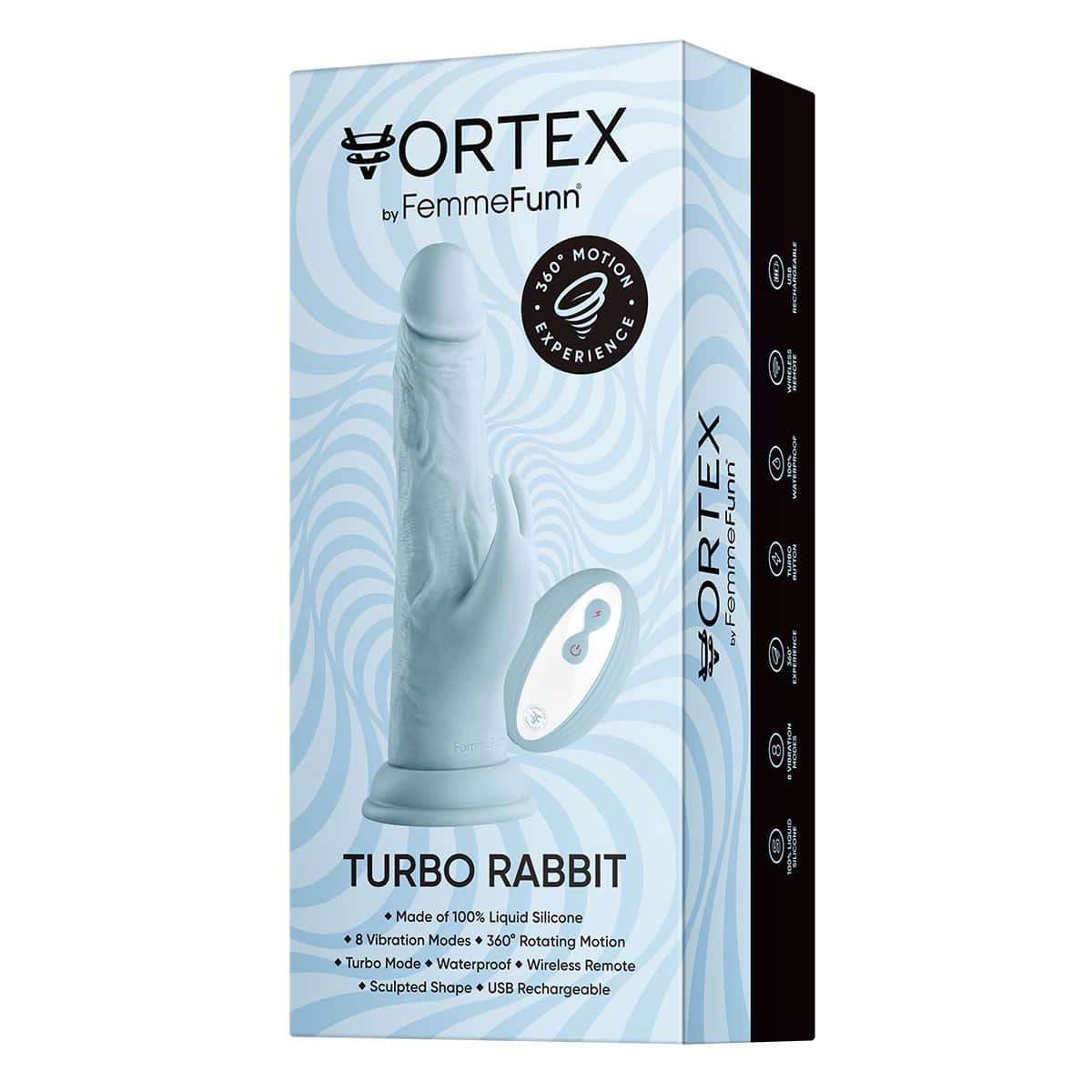 Buy a Femme Funn Wireless Turbo Rabbit  Light Blue vibrator.