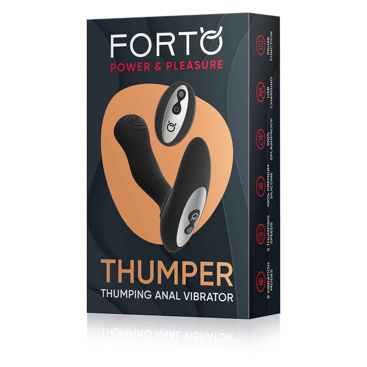 Buy a FORTO Thumper  Black vibrator.