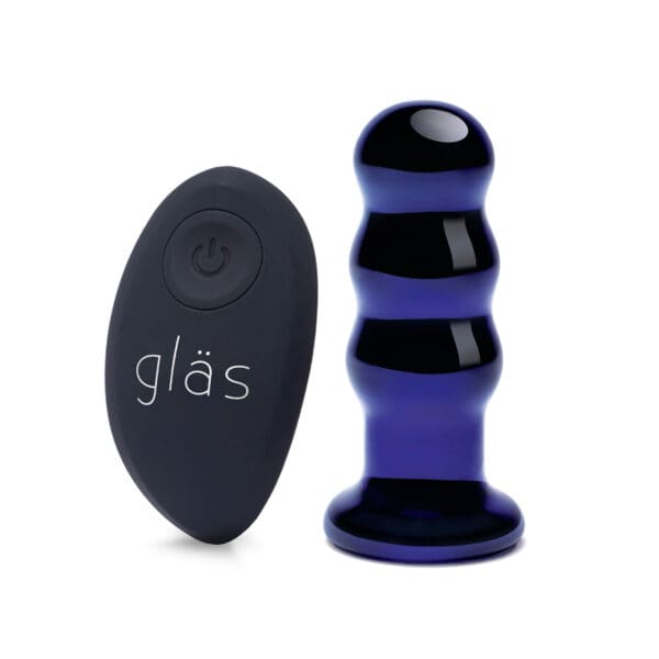 Buy a GLAS Rechargeable Ribbed Butt Plug 3.5&quot