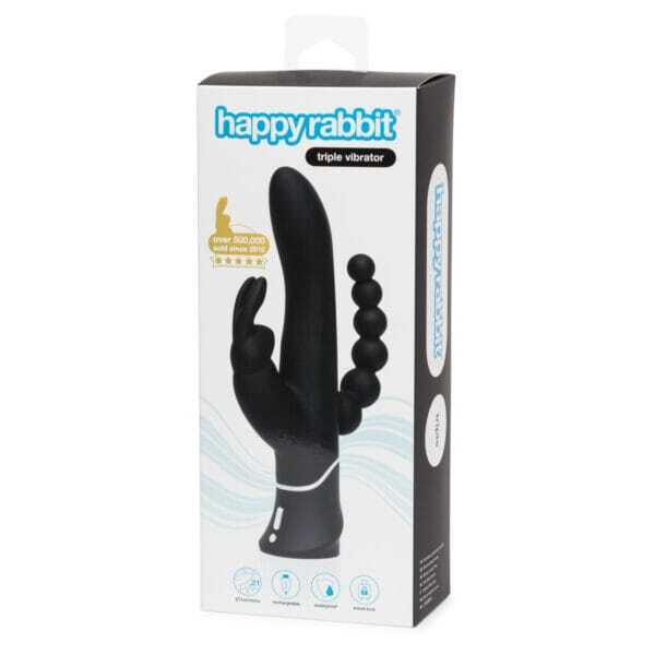 Buy a Happy Rabbit Elite Triple Curve  Black vibrator.