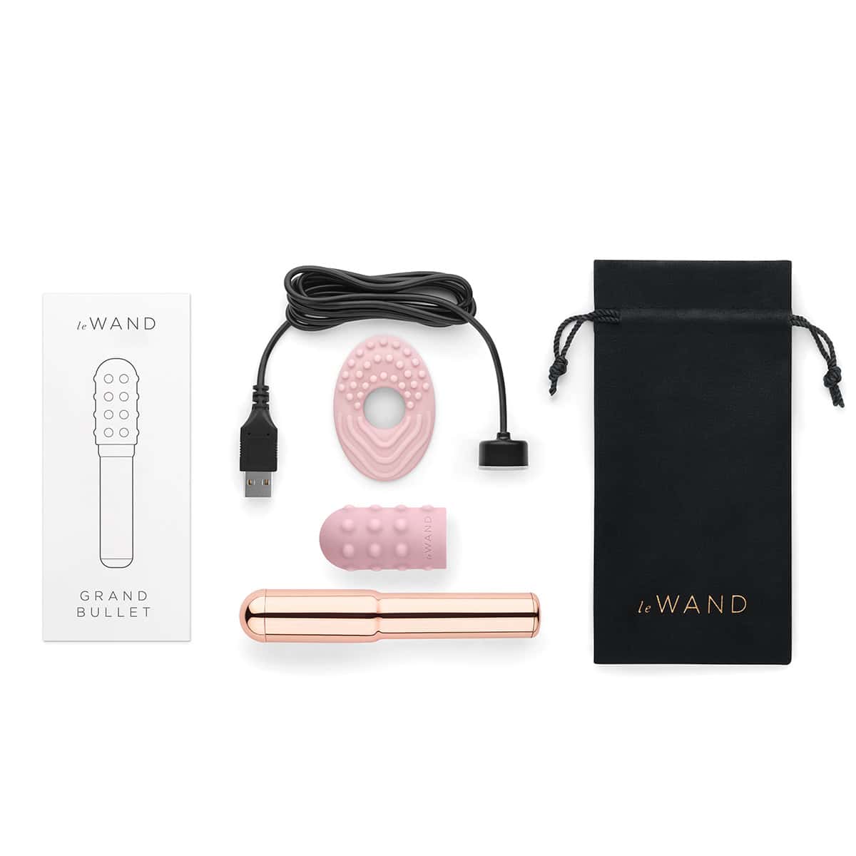 Buy a Le Wand Chrome Grand Bullet  Rose Gold vibrator.