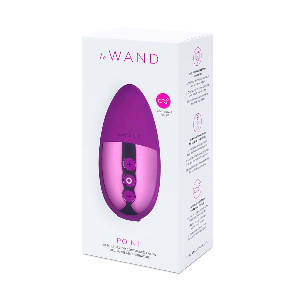 Buy a Le Wand Chrome Point  Dark Cherry vibrator.