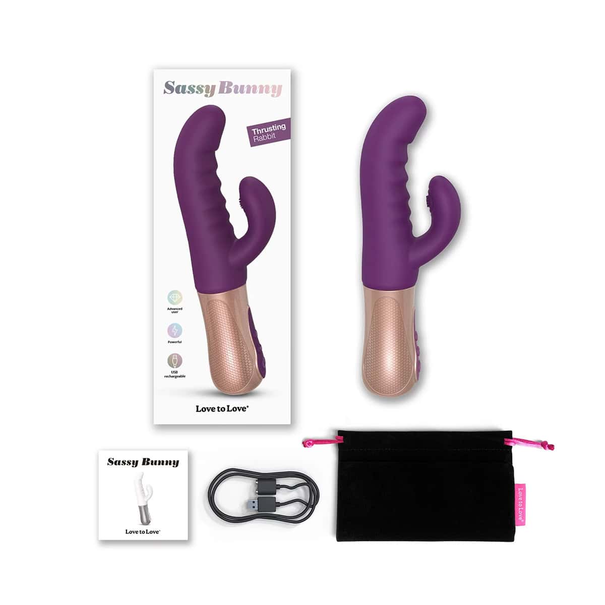 Buy a Love to Love Sassy Bunny Vibrator  Purple Rain vibrator.