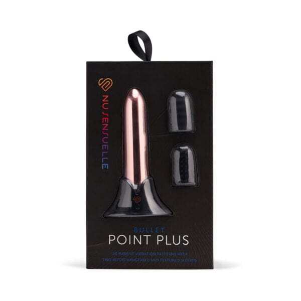 Buy a Nu Sensuelle Point Plus 20 Function Bullet with Sleeves  Rose Gold vibrator.