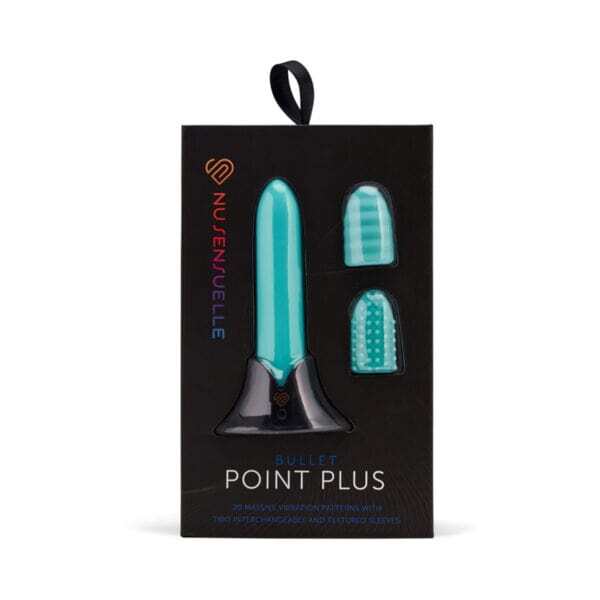 Buy a Nu Sensuelle Point Plus 20 Function Bullet with Sleeves  Tiffany Blue vibrator.