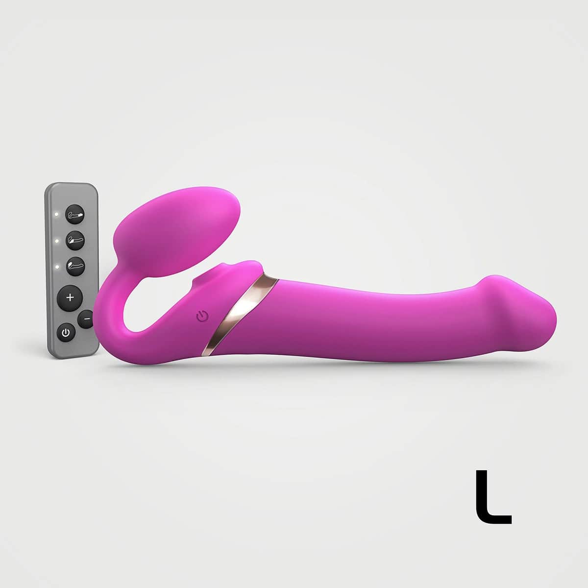 Buy a StrapOnMe MultiOrgasm Large Bendable StrapOn  Fuchsia vibrator.