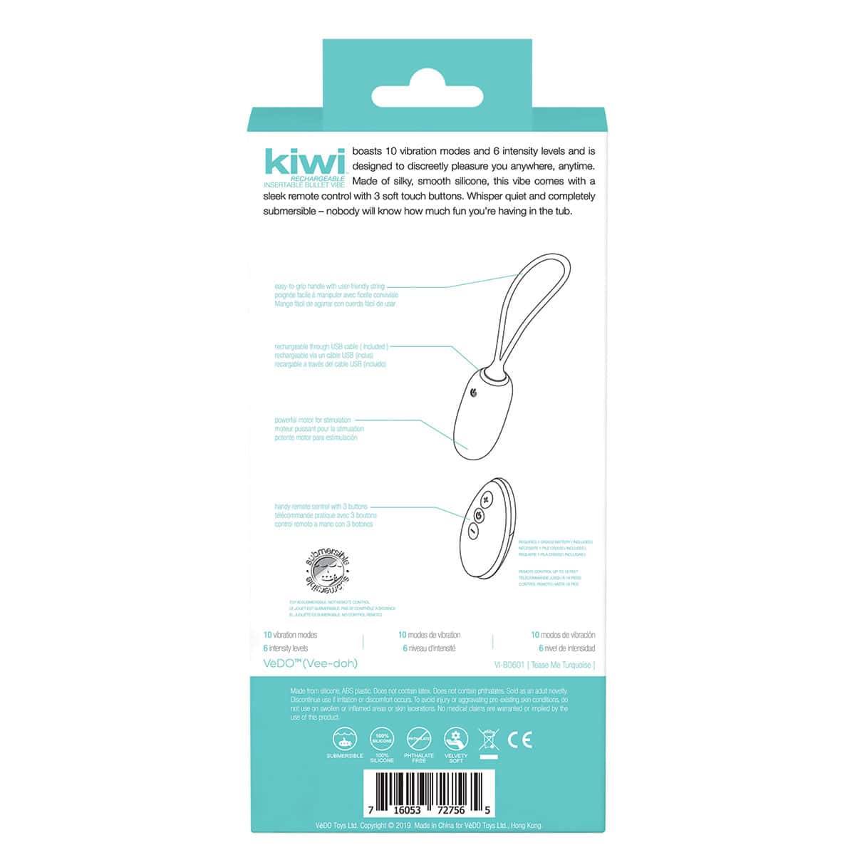 Buy a VeDO Kiwi Bullet  Turquoise vibrator.