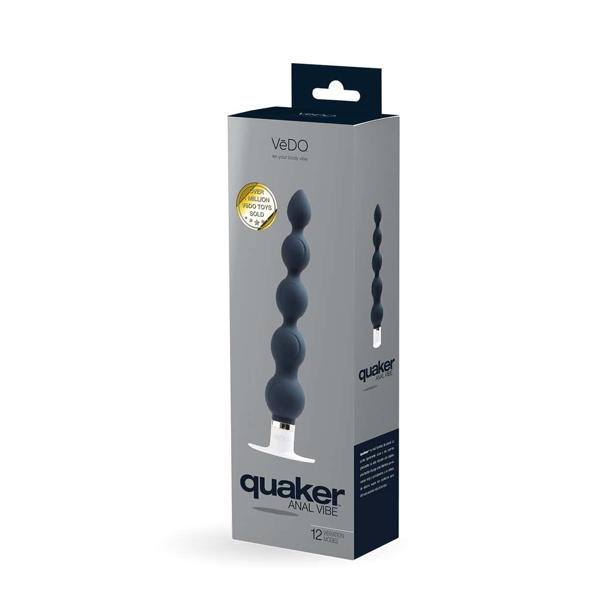 Buy a VeDO Quaker Anal Vibe  Black vibrator.