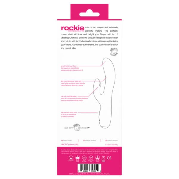 Buy a VeDO Rockie Dual Vibrator  Pink vibrator.