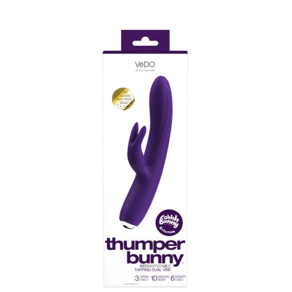 Buy a VeDO Thumper Bunny Tapping Dual Vibe  Deep Purple vibrator.