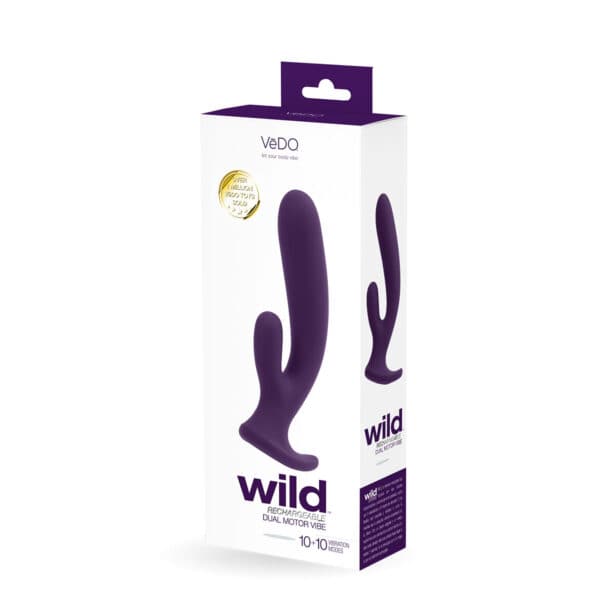 Buy a VeDO Wild Duo Vibe  Purple vibrator.