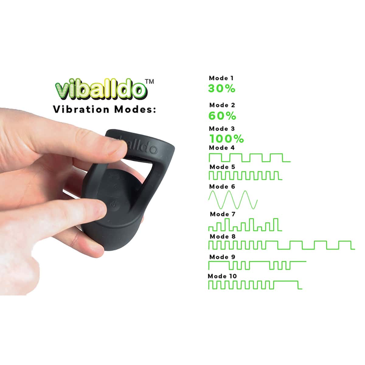 Buy a ViBalldo  Black vibrator.