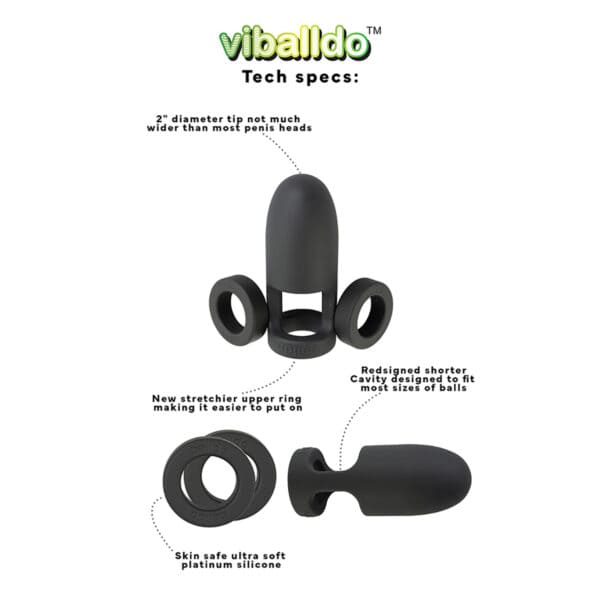 Buy a ViBalldo  Black vibrator.