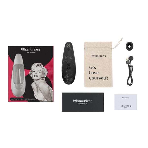 Buy a Womanizer Classic 2 Marilyn Monroe Special Edition  Black Marble vibrator.