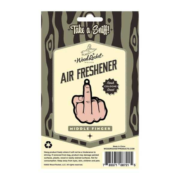 Buy  Wood Rocket Air Freshener Middle Finger book for her.