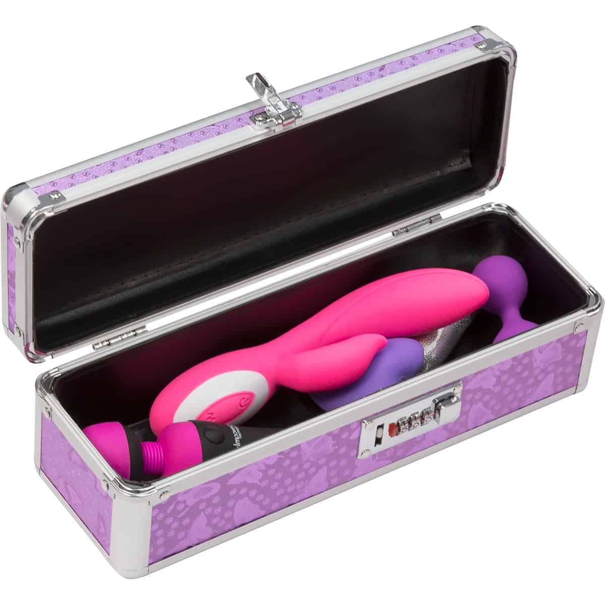 Buy and try  Lockable Toy Box Medium Purple sex toy storage by BMS