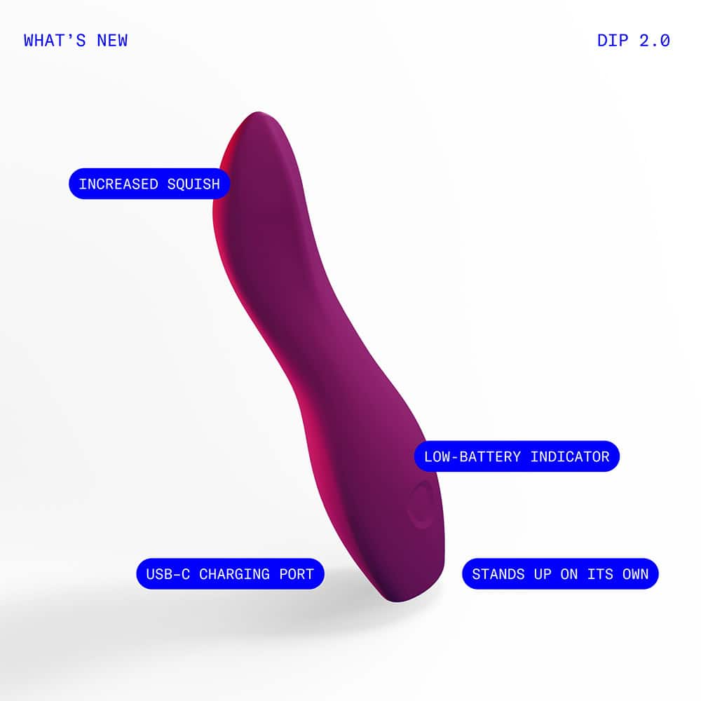 Buy a Dame Dip 2.0 Classic Vibrator Plum vibrator.