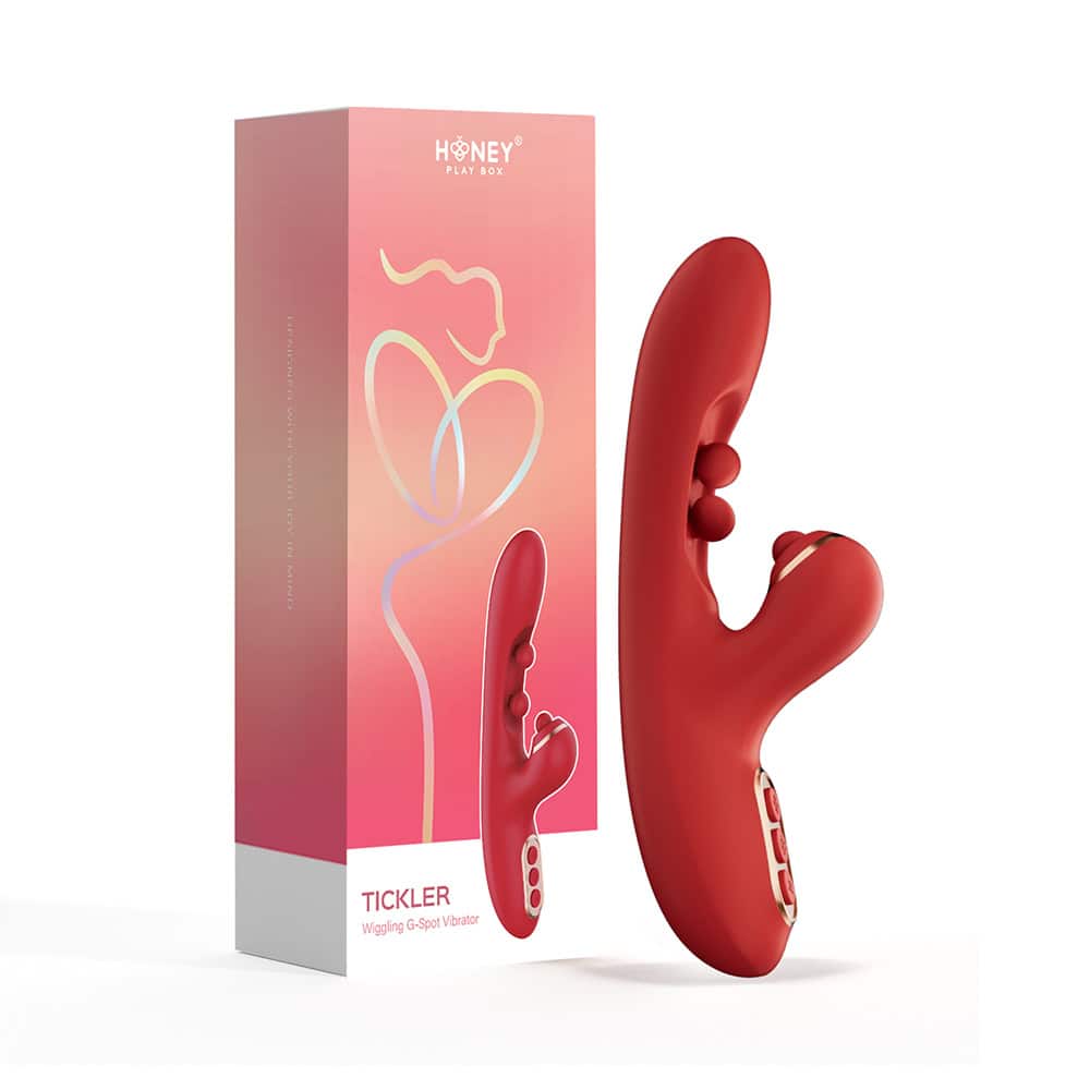 Buy a HPB Tickler Wiggling G-Spot Tap Clit Red vibrator.