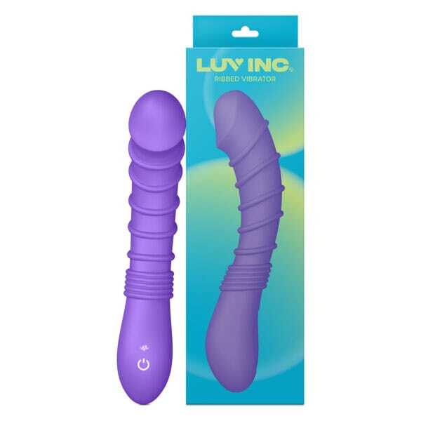 Buy a Luv Inc Rv21 Ribbed Vibrator Purple vibrator.