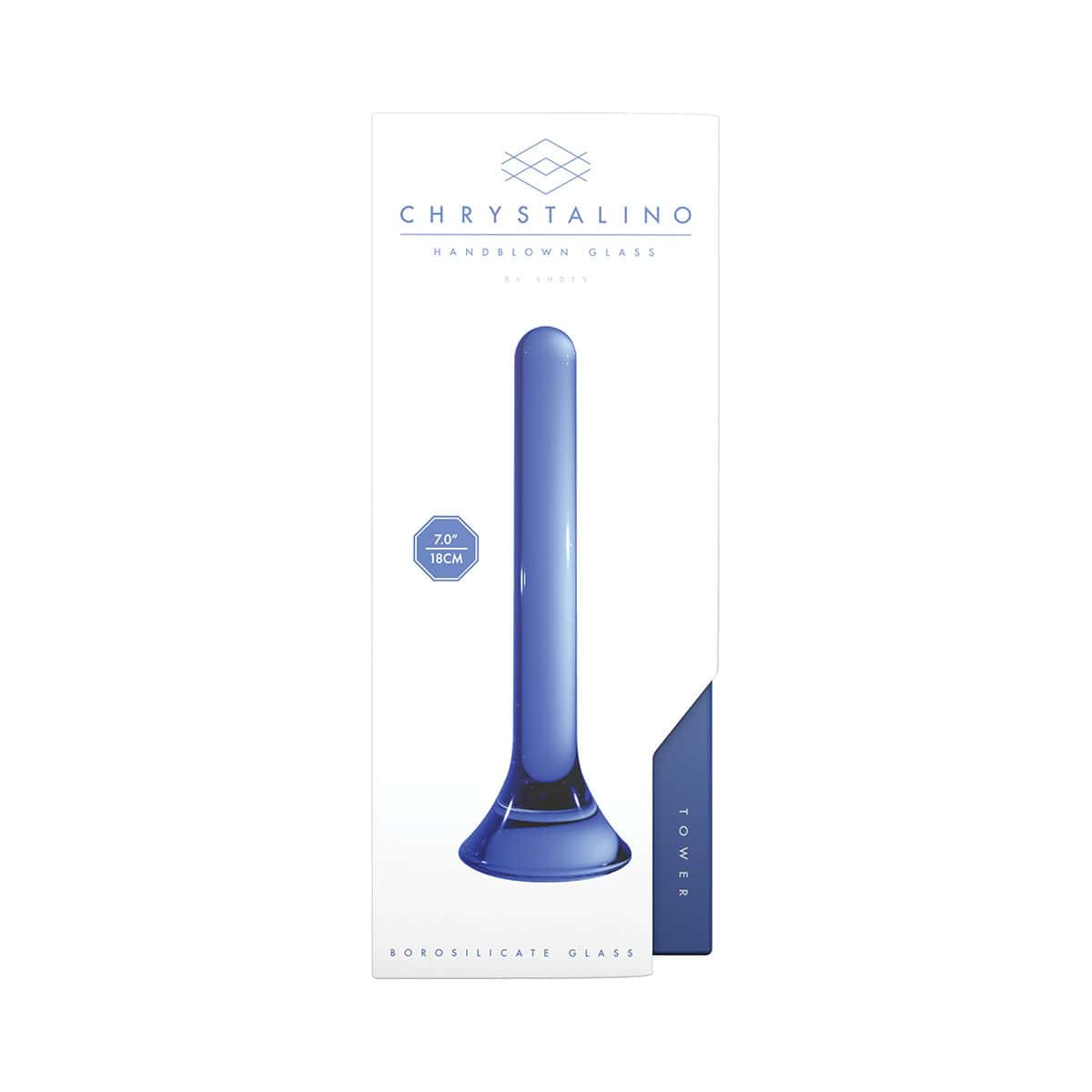 Chrystalino Tower Blue dildo made by Chrystalino on sale at herVibrators.com