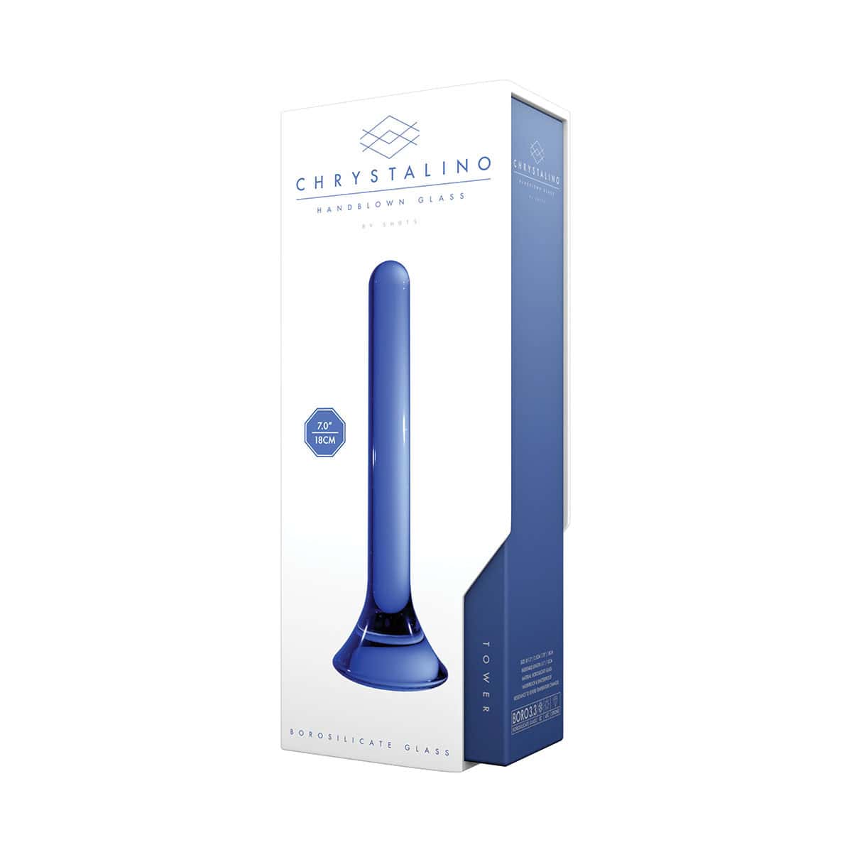 Chrystalino Tower Blue dildo made by Chrystalino on sale at herVibrators.com