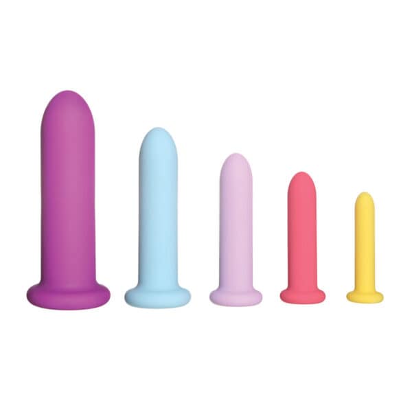 Buy Deluxe Silicone Dilator 5 pc. Set kegel exercise device for pelvic floor muscle strengthening.