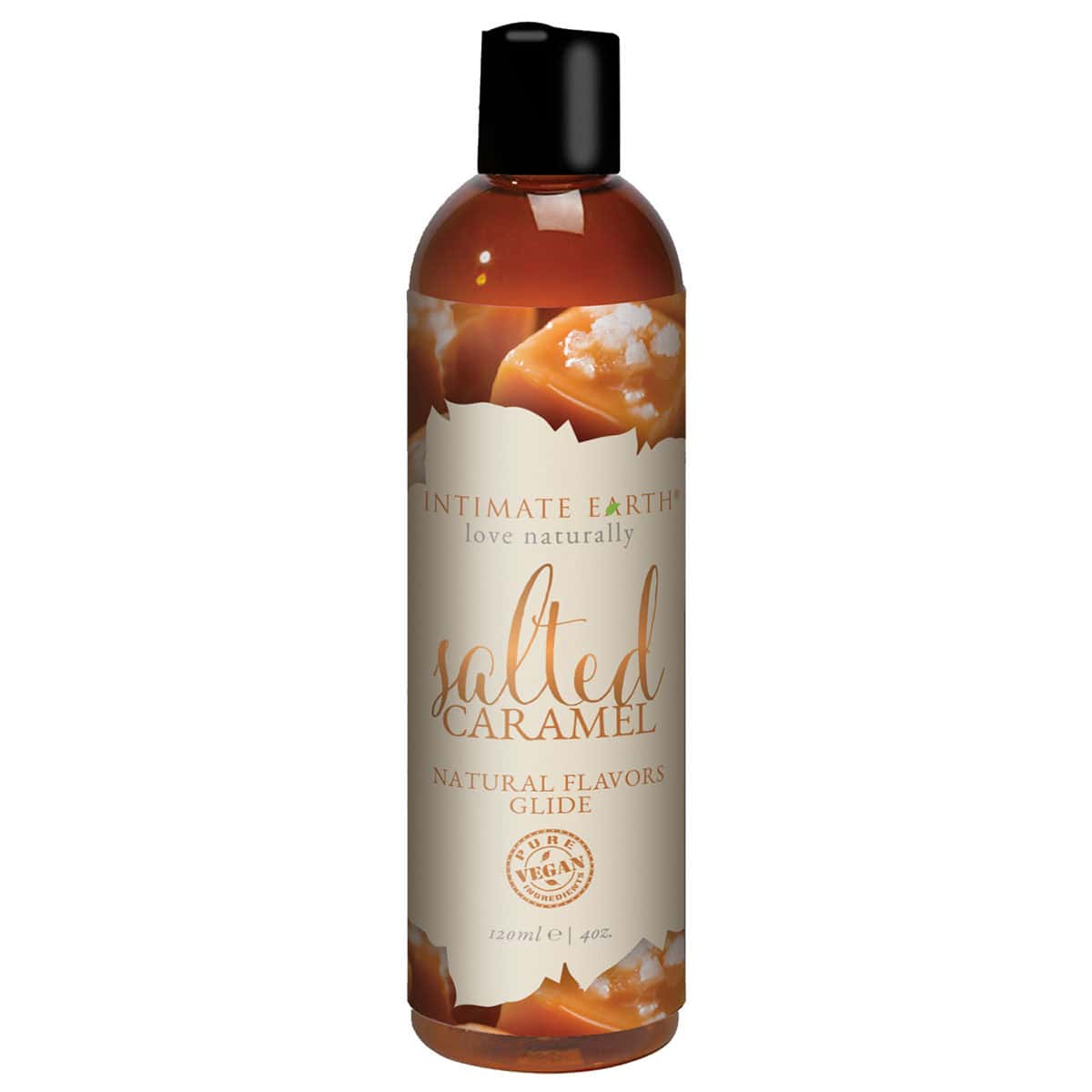 Best Intimate Earth Flavored Glide - Salted Caramel 4oz personal organic lubricant by Intimate Earth for sale at herVibrators.com.