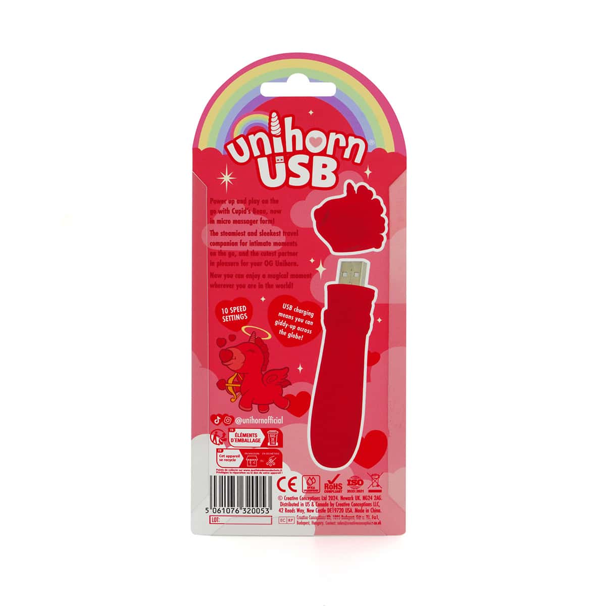 Buy a Unihorn USB Bullet Cupids Beau Light Red vibrator.