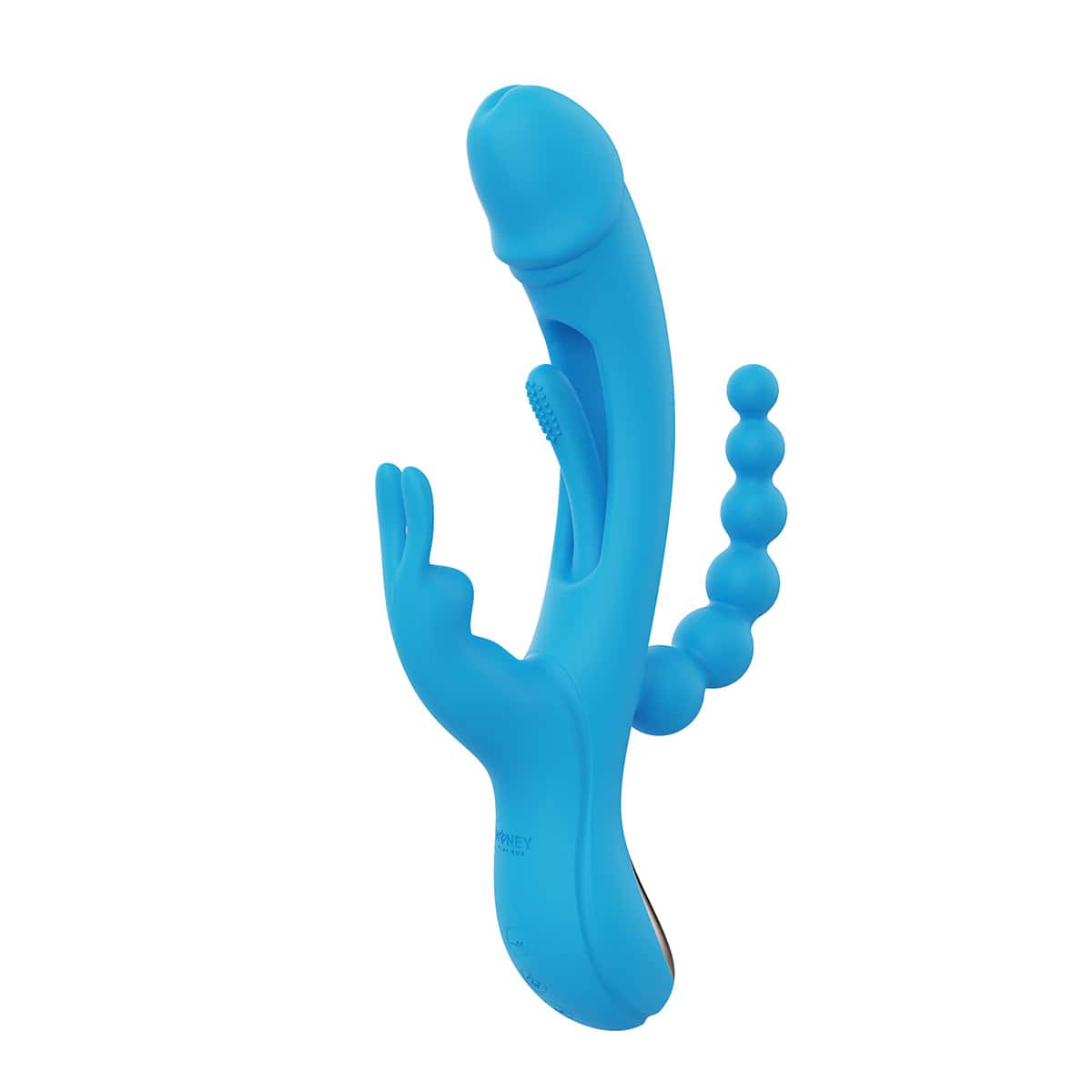 Buy a Honey Play Box Trilux Kinky Finger Rabbit Vibrator with Anal Beads Blue vibrator.