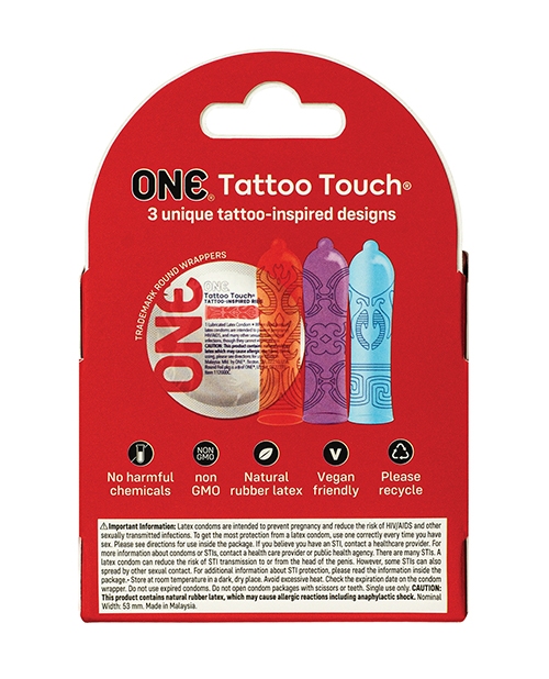 Order One Tattoo Touch Condoms - Pack of 3 online