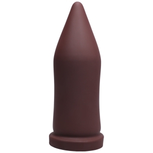 Dildo by Tantus in Wine Red Burgundy shown for use by Her or Him