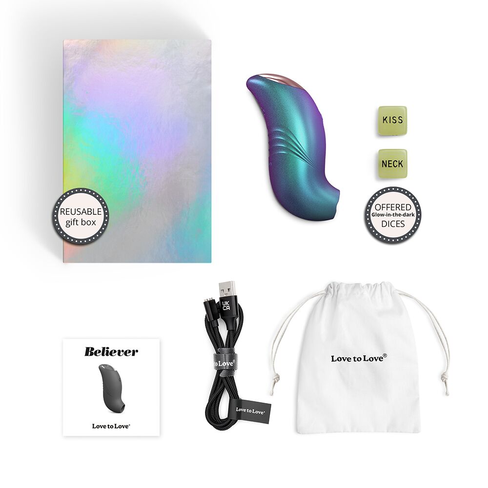 Buy a Love to Love Believer Iridescent Turquoise vibrator.