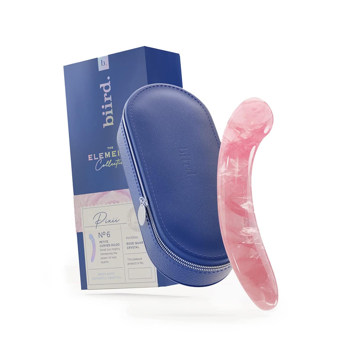 Biird Pixii Rose Quartz Dildo dildo made by Biird on sale at herVibrators.com