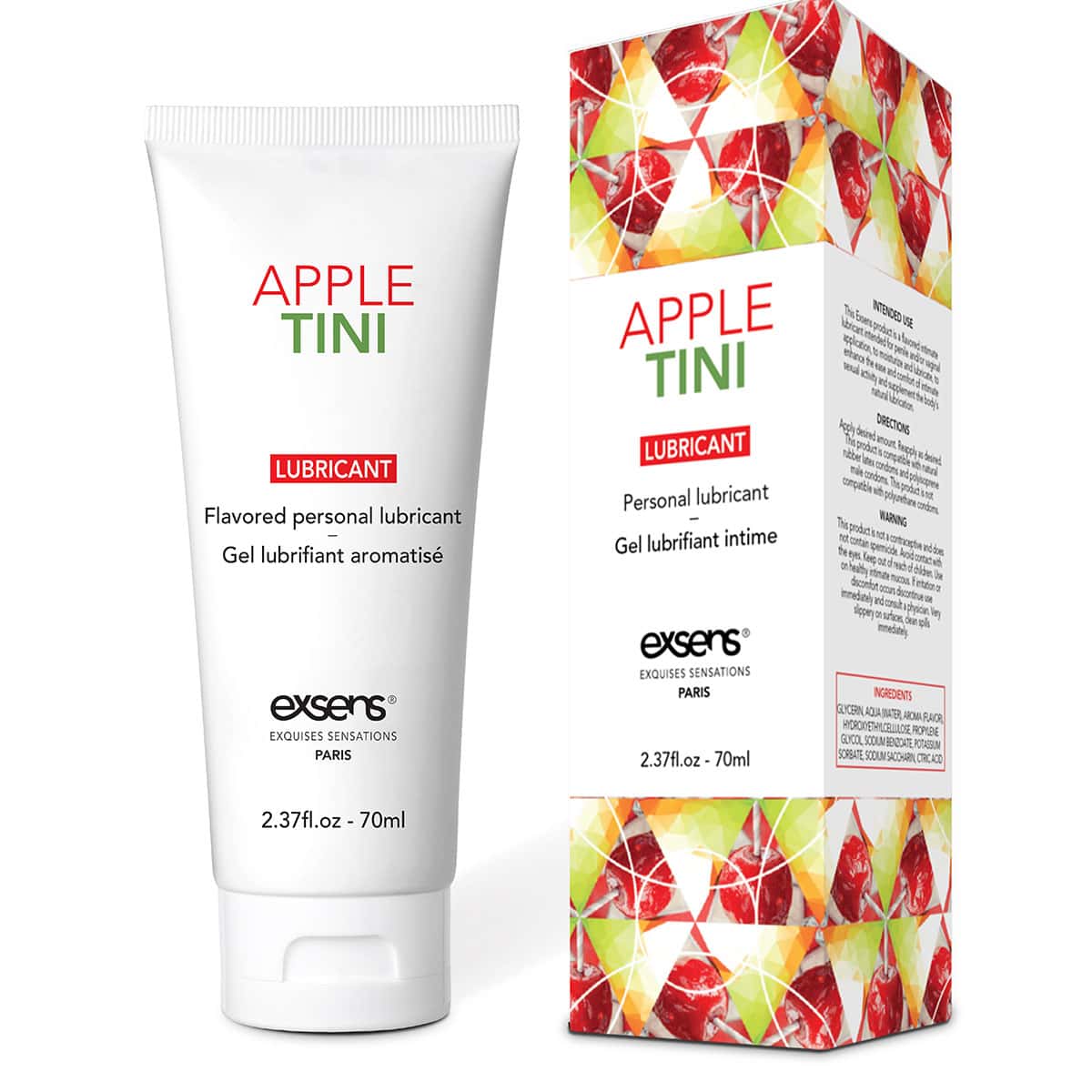 Buy and try Exsens Lubricant 70ml - Appletini water based lubricant by Exsens for your next sexual encounter with her.
