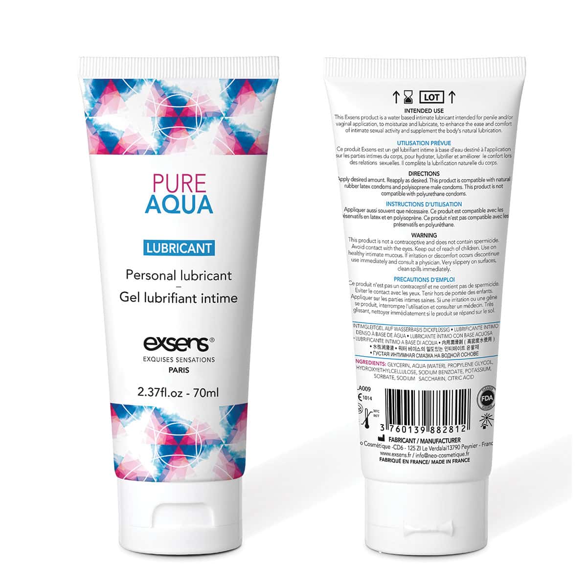 Buy and try Exsens Lubricant 70ml - Pure Aqua water based lubricant by Exsens for your next sexual encounter with her.