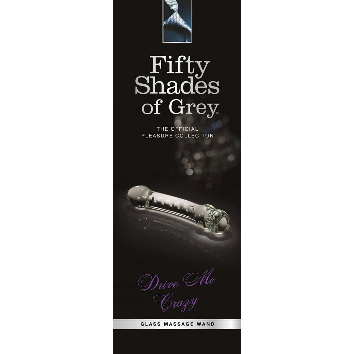Fifty Shades Drive Me Crazy Glass Massage Wand dildo made by Fifty Shades of Grey on sale at herVibrators.com
