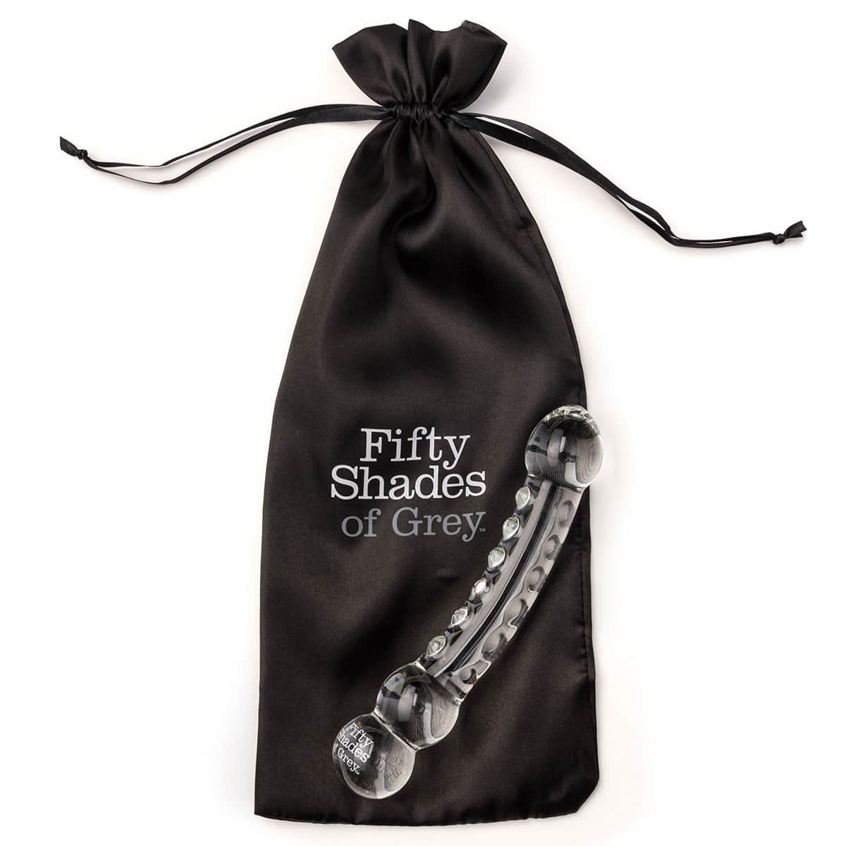 Fifty Shades Drive Me Crazy Glass Massage Wand dildo made by Fifty Shades of Grey on sale at herVibrators.com