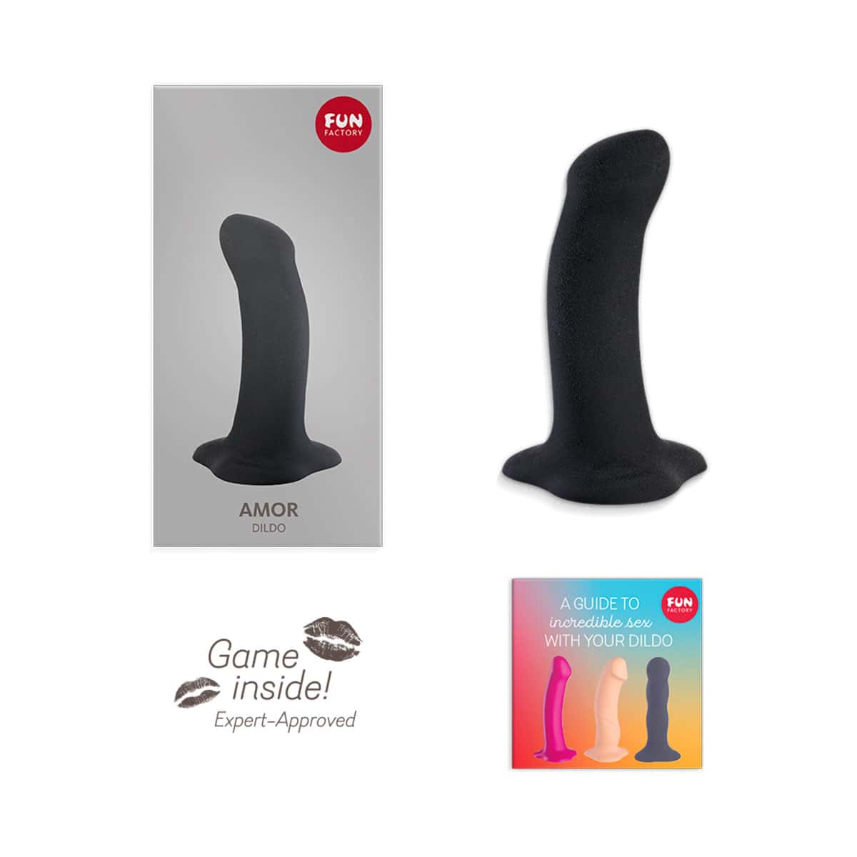 Fun Factory Amor Black dildo made by Fun Factory on sale at herVibrators.com