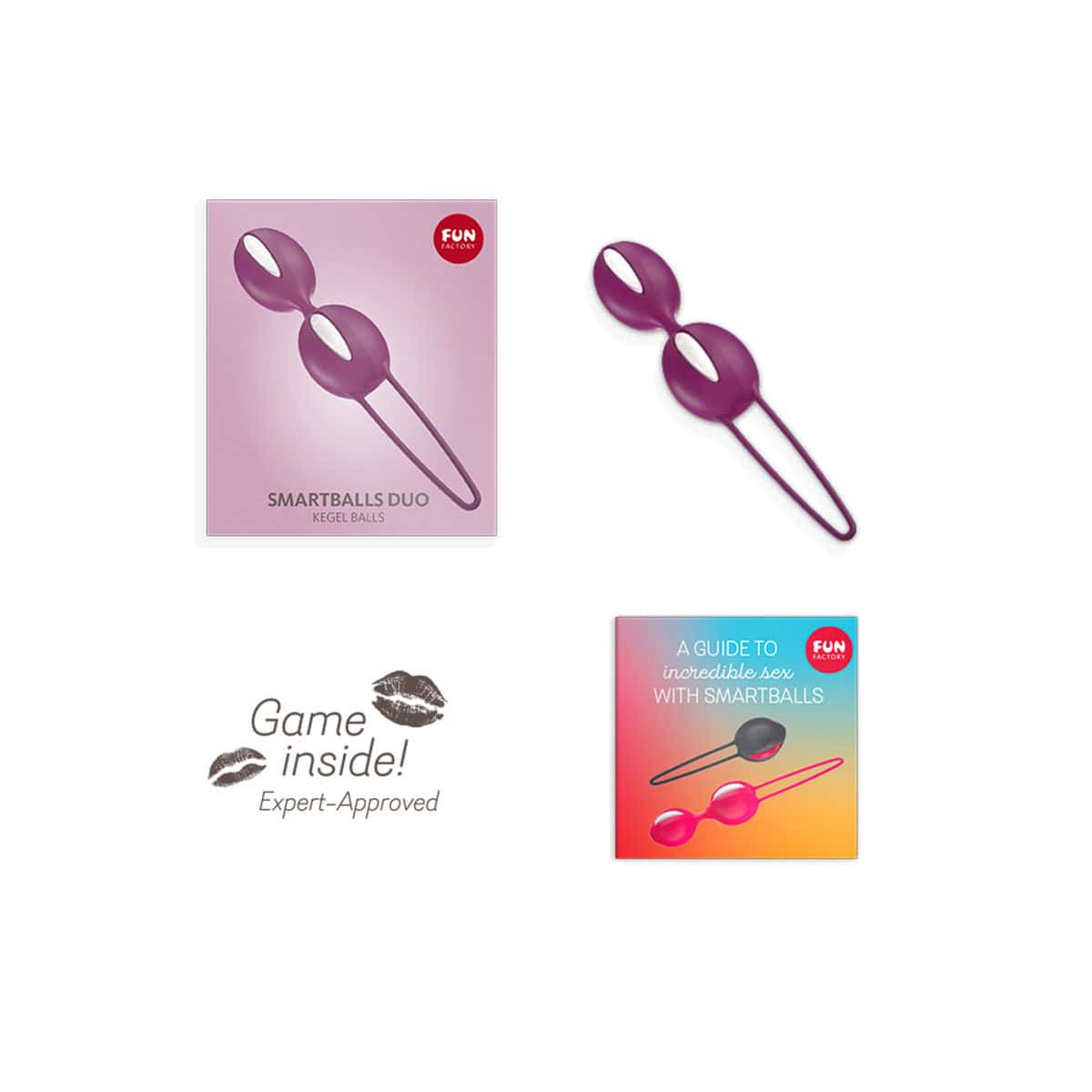 Buy Fun Factory Smartballs Duo White Grape kegel exercise device for pelvic floor muscle strengthening.