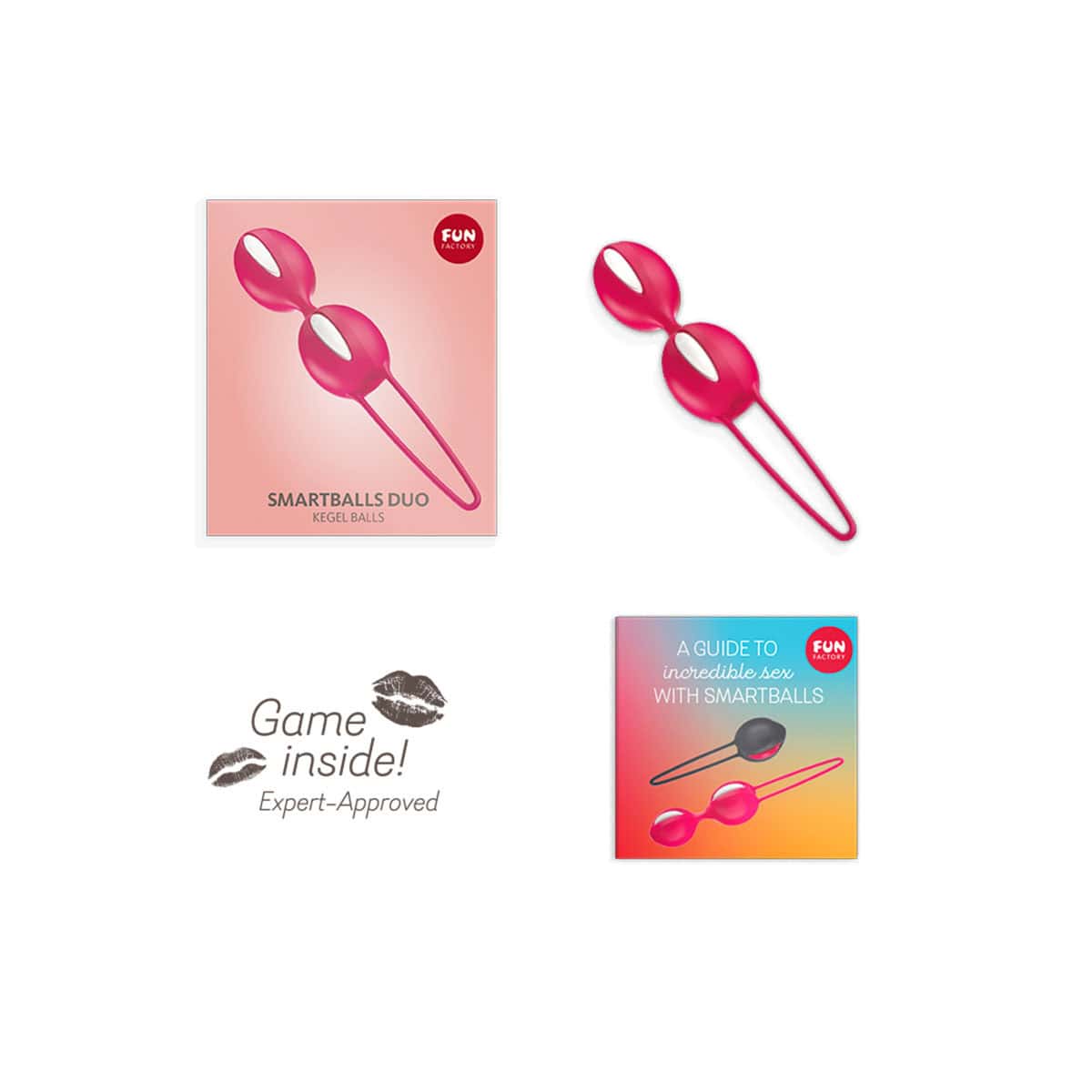 Buy Fun Factory Smartballs Duo White India Red kegel exercise device for pelvic floor muscle strengthening.