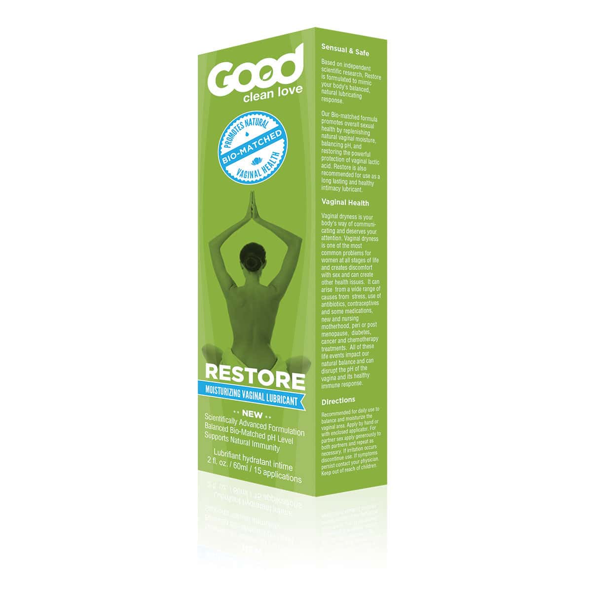 Good Clean Love Restore Moisturizing Lubricant 2oz intimate cleansers and personal cleansing care by Good Clean Love.