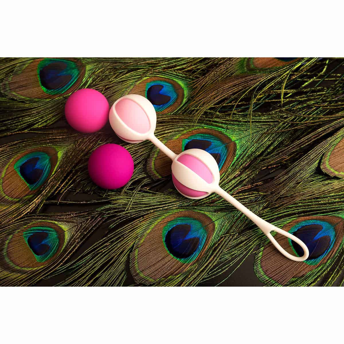 Buy Gvibe Geisha Balls 2 Pink kegel exercise device for pelvic floor muscle strengthening.
