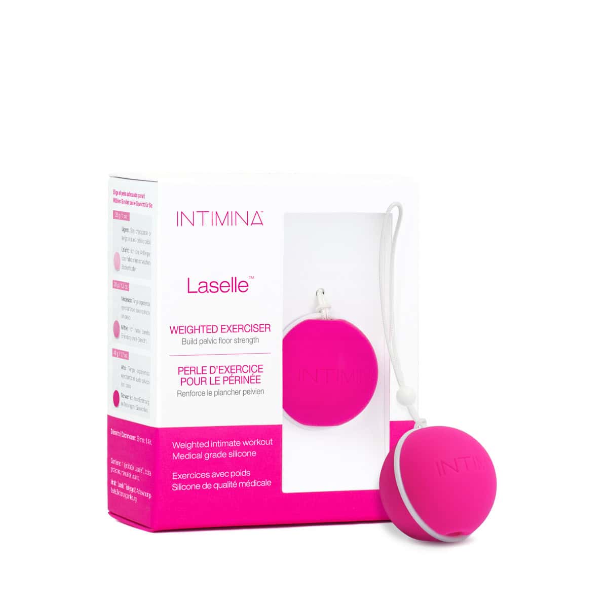 Buy Intimina Laselle Exerciser 48g Advanced Weighted Ball for kegel exercise device for pelvic floor muscle strengthening.