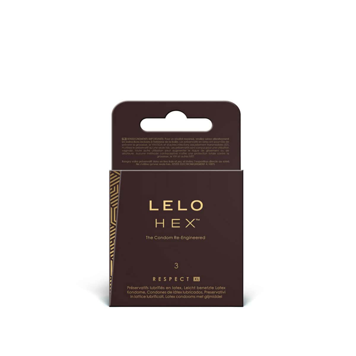 Best LELO Hex Respect XL Condoms 3pk her care LELO condoms on sale at herVibrators.com.