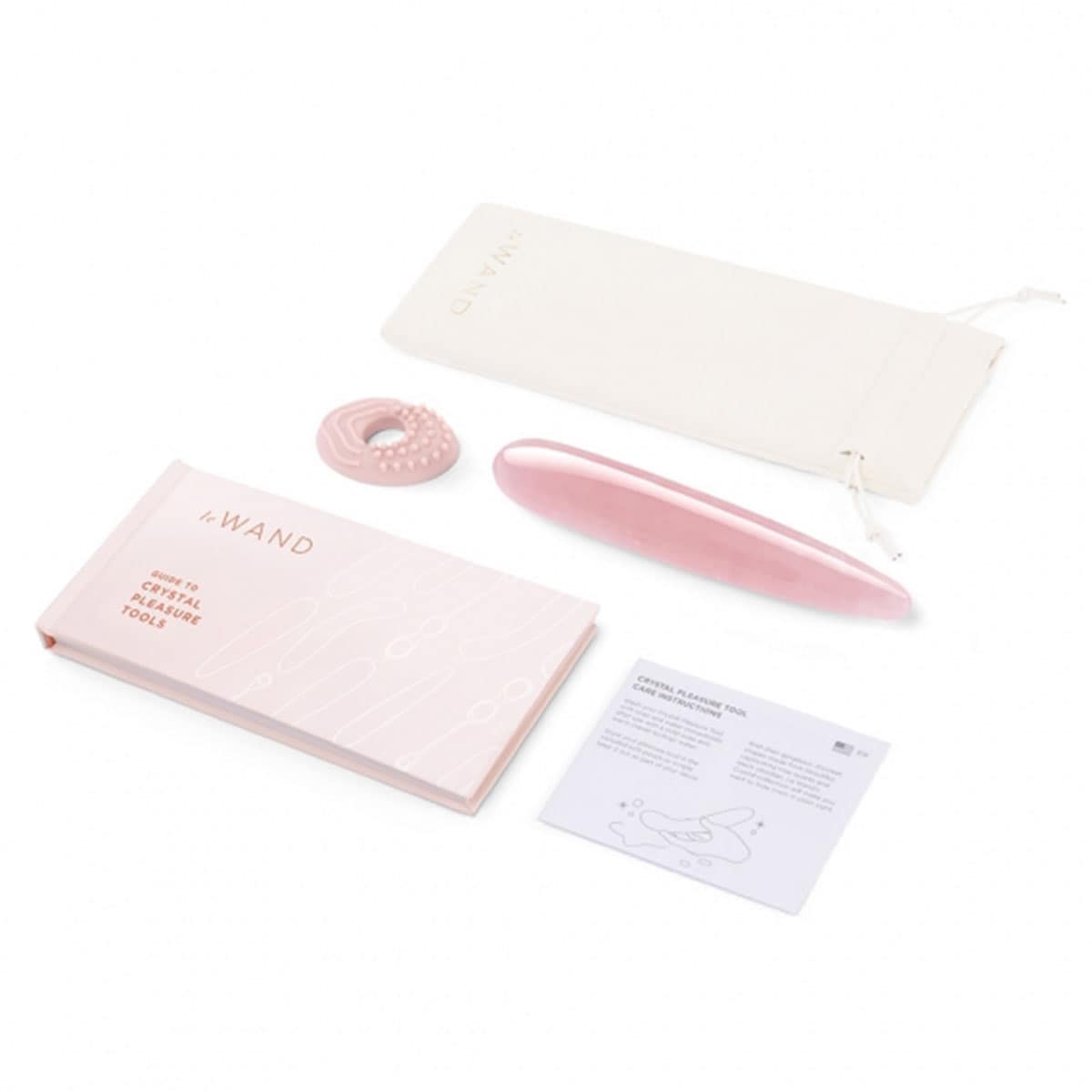 Le Wand Crystal Slim Wand Rose Quartz dildo made by Le Wand on sale at herVibrators.com