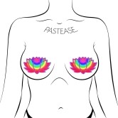 Wearing Pastease Acid Rainbow Lotus nipples covers by Pastease can be fun and sexy!