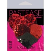 Wearing Pastease Sequin Hearts Red Black nipples covers by Pastease can be fun and sexy!