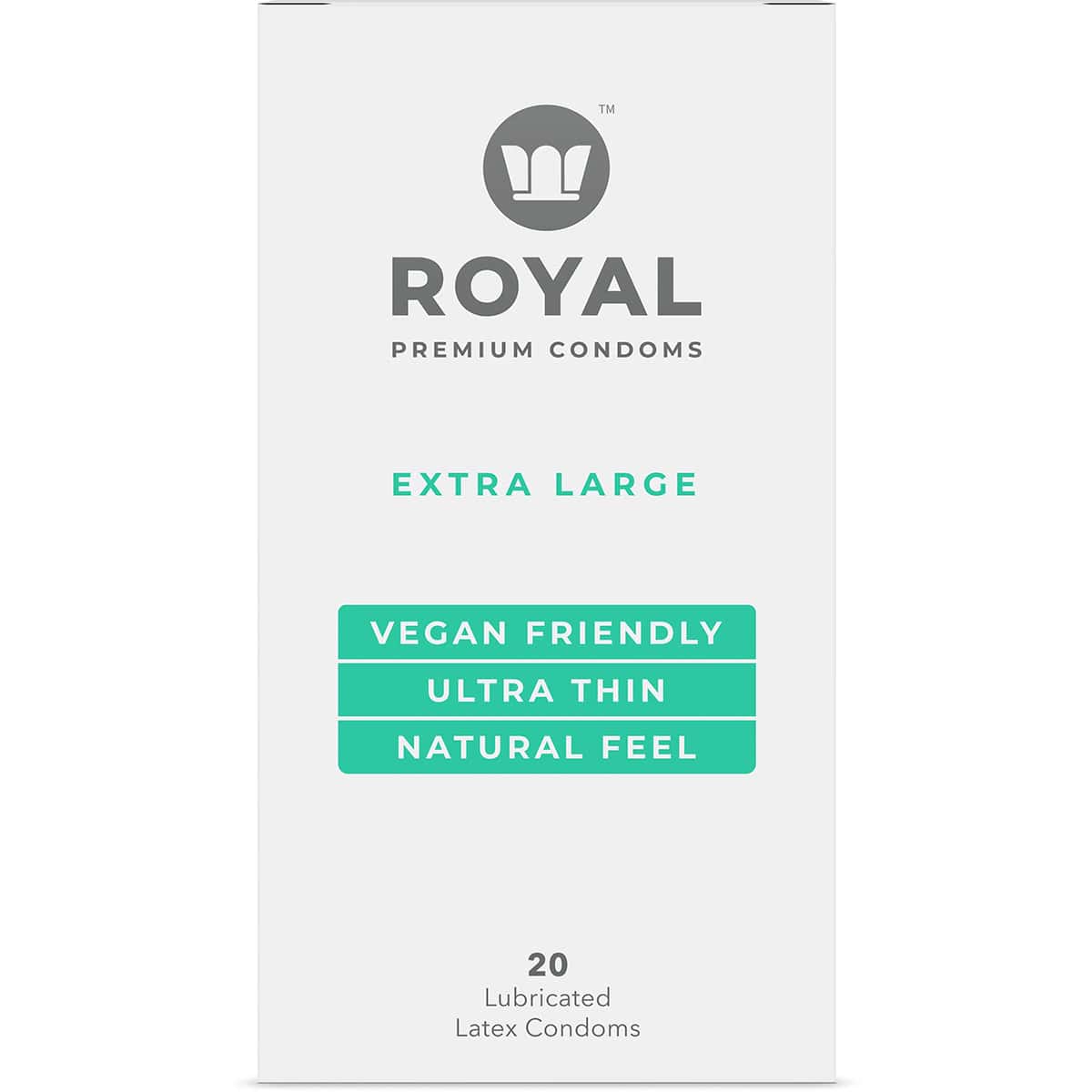 Best Royal Condoms XL Vegan Condoms 20pk her care Royal Intimacy condoms on sale at herVibrators.com.