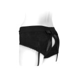 Best SpareParts Bella Harness Black/Black Nylon - Small dildo panties made by SpareParts HardWear on sale at herVibrators.com
